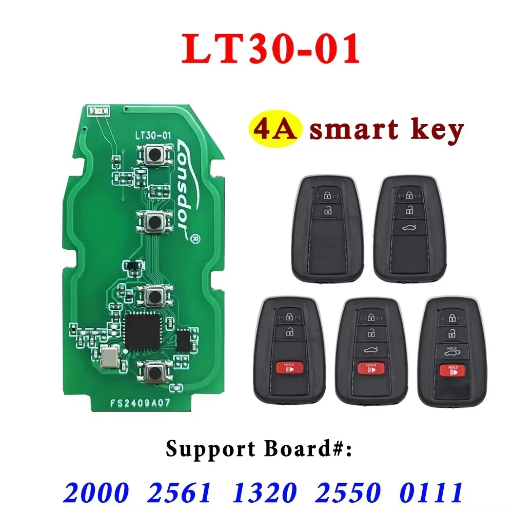 Lonsdor LT30-01 Universal 4A Smart Key PCB for Toyota Corolla Levin Allion Camry work with K518 Pro KH100+ K518 Series