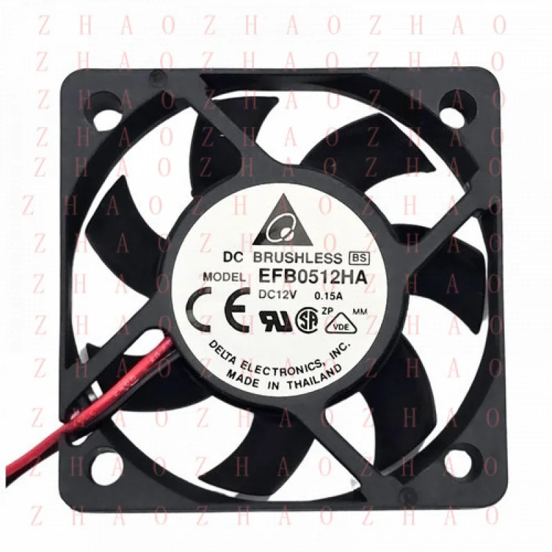

L+ for Delta EFB0512HA 12V DC Brushless Tubeaxial Fan – 50mm Cooling Fan MODEL 0.15A