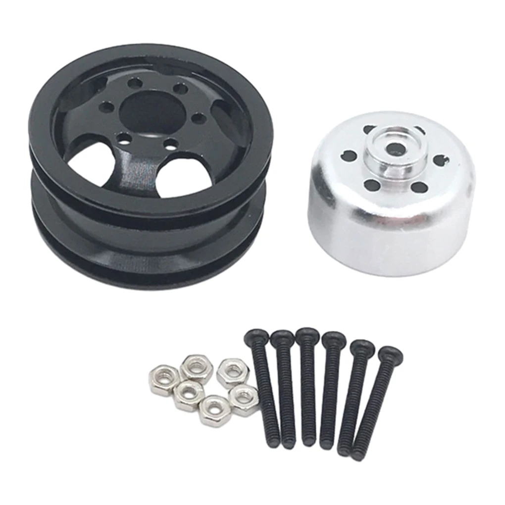 

RC Car Spare Parts Metal Upgrade Shock-Proof Wheel Hub Rim for WPL B1 B16 B24 B36 C14 C24 1/16 RC Truck with Screws 4WD/6WD