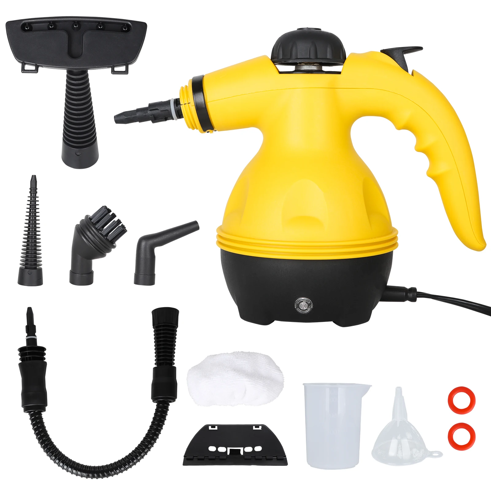 Multi-Purpose Steam Cleaner Handheld Pressurized with 9-Piece Accessories, Perfect for Stain Removal, Curtains, Car Seats, Floor