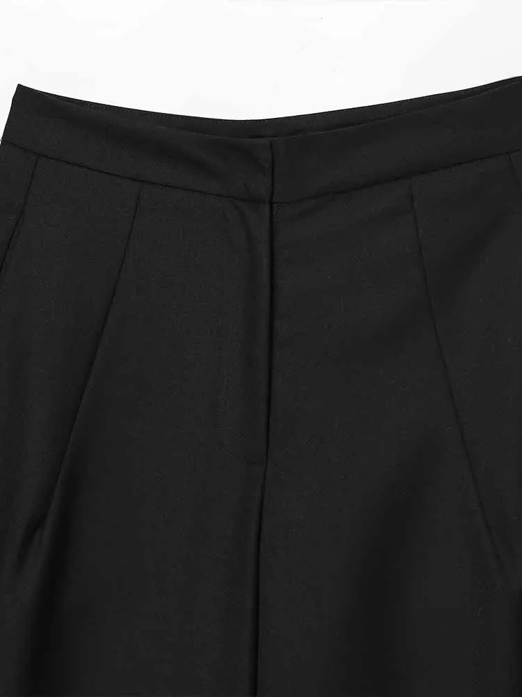 النمط الأوروبي والأمريكي الخريف أزياء جديدة ملابس نسائية بسيطة منتصف الخصر تنوعا أنيقة نسخة بالون بنطلون