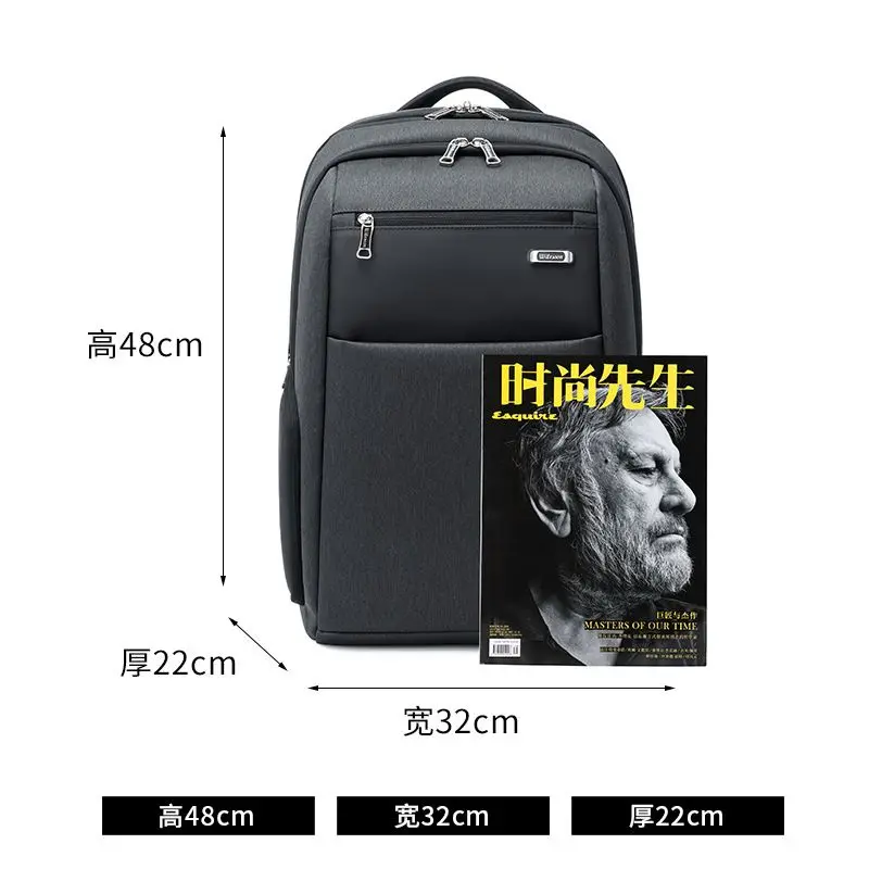 WIERSOON Black Backpack 40L Expandable  Men for 15.6 Inch Laptop Backpacks Male Large Capacity Mal