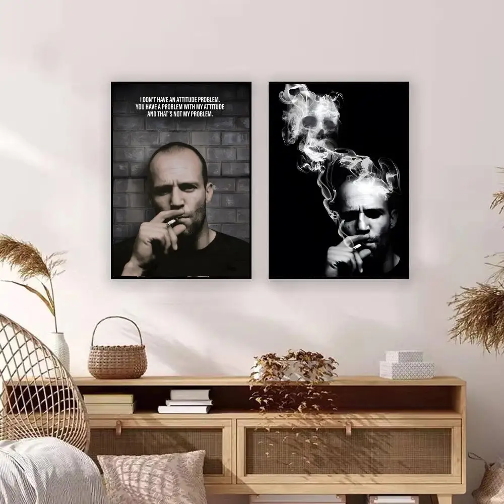 Celebrity J-Jason Statham Poster Premium Art Wall Decor, Simple Ornament for Living and Leisure Areas