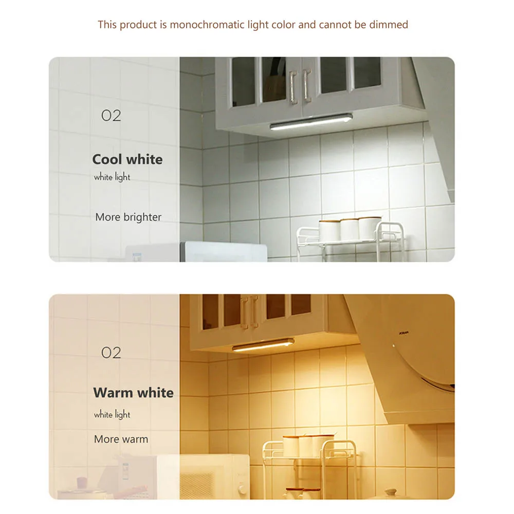 أضواء الخزانة محس حركة المغناطيسي اللاسلكي USB قابلة للشحن غرفة نوم السرير دراسة الرف خزانة المطبخ أضواء ليلية داخلية