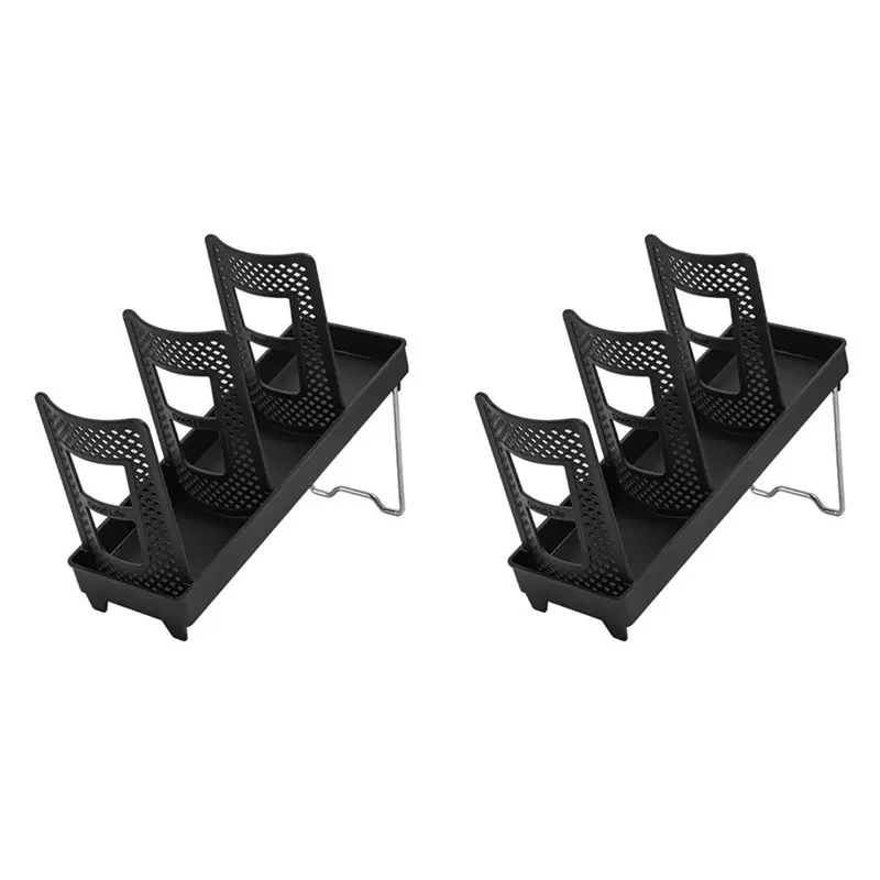 

AT05-2Pcs Cup Holder [Single Row] Household With Bracket Foldable Cup Holder Coffee Shop Cup Rack