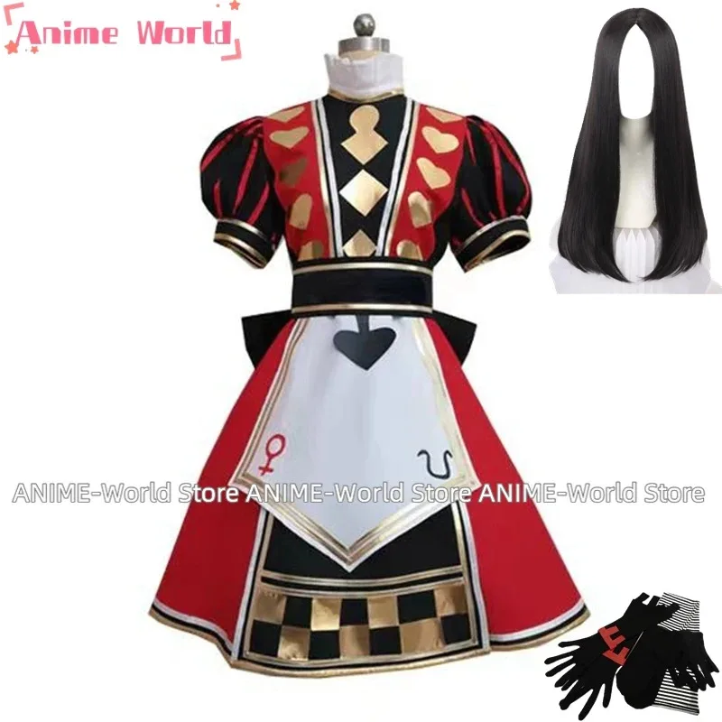 《》alice-madness-returns-the-royal-poker-outfit-costume-de-cosplay-personnalise-n'importe-quelle-taille-perruque
