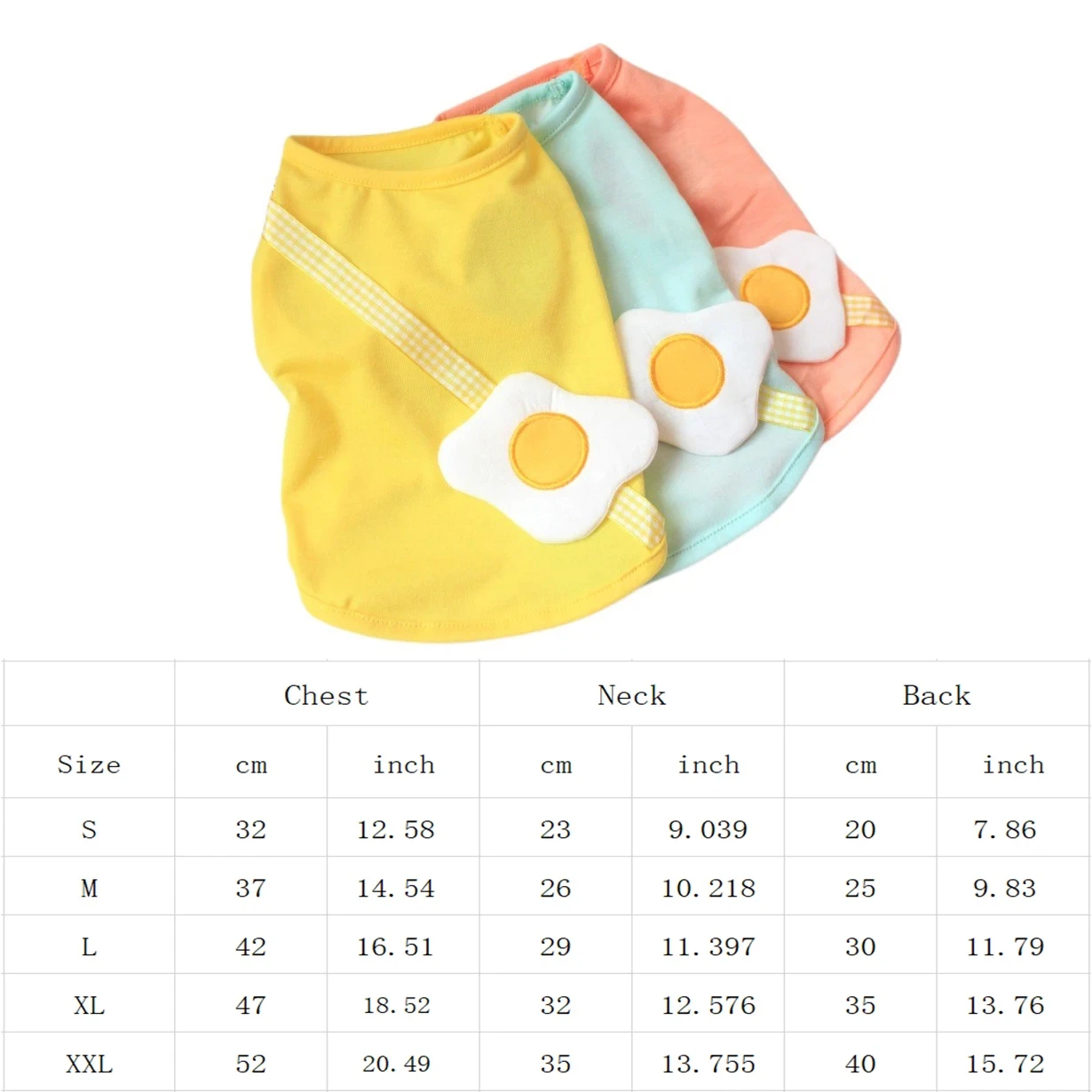 Cute fried egg dog spring summer clothes designer clothes for dogs and cats vest poached egg bag puppy summer dog clothes