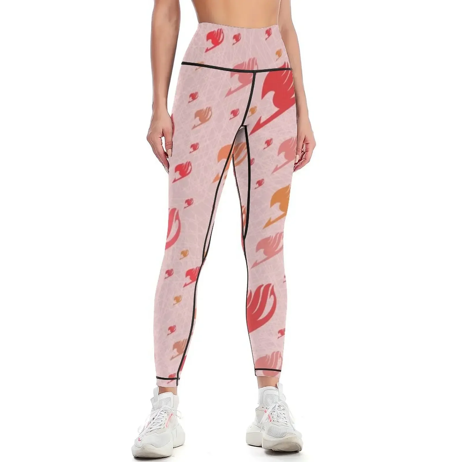 

Fairytail logo - Red Leggings Women's trousers Women's sports sports tennis for exercise clothing for Womens Leggings
