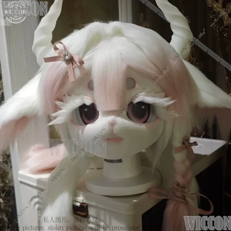 

Пушистый Череп Кролик Фея Меховой Костюм Кигуруми DIY Kig Косплей Персонаж Comic-Con Меховой Костюм Маска Гарнитуры Kig Серия Черепа Хэллоуин