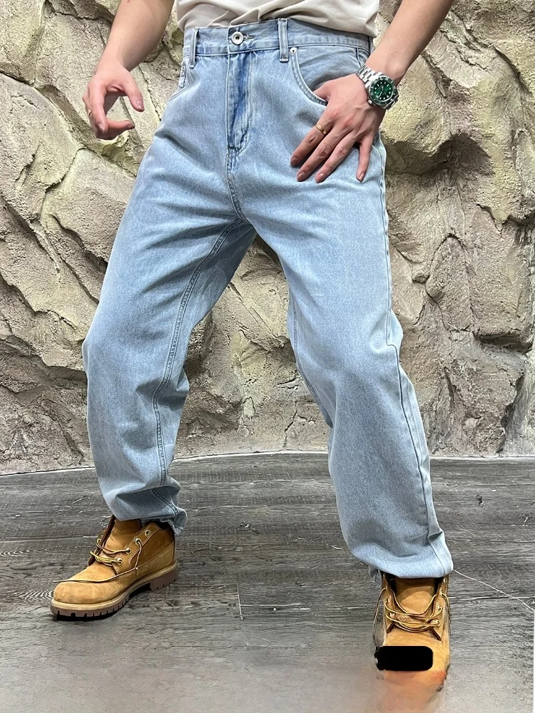 

Cotton Denim Jeans Men's Breathable Comfortable Straight Leg Zipper Fly mid Waist Waed Autumn New Arrival