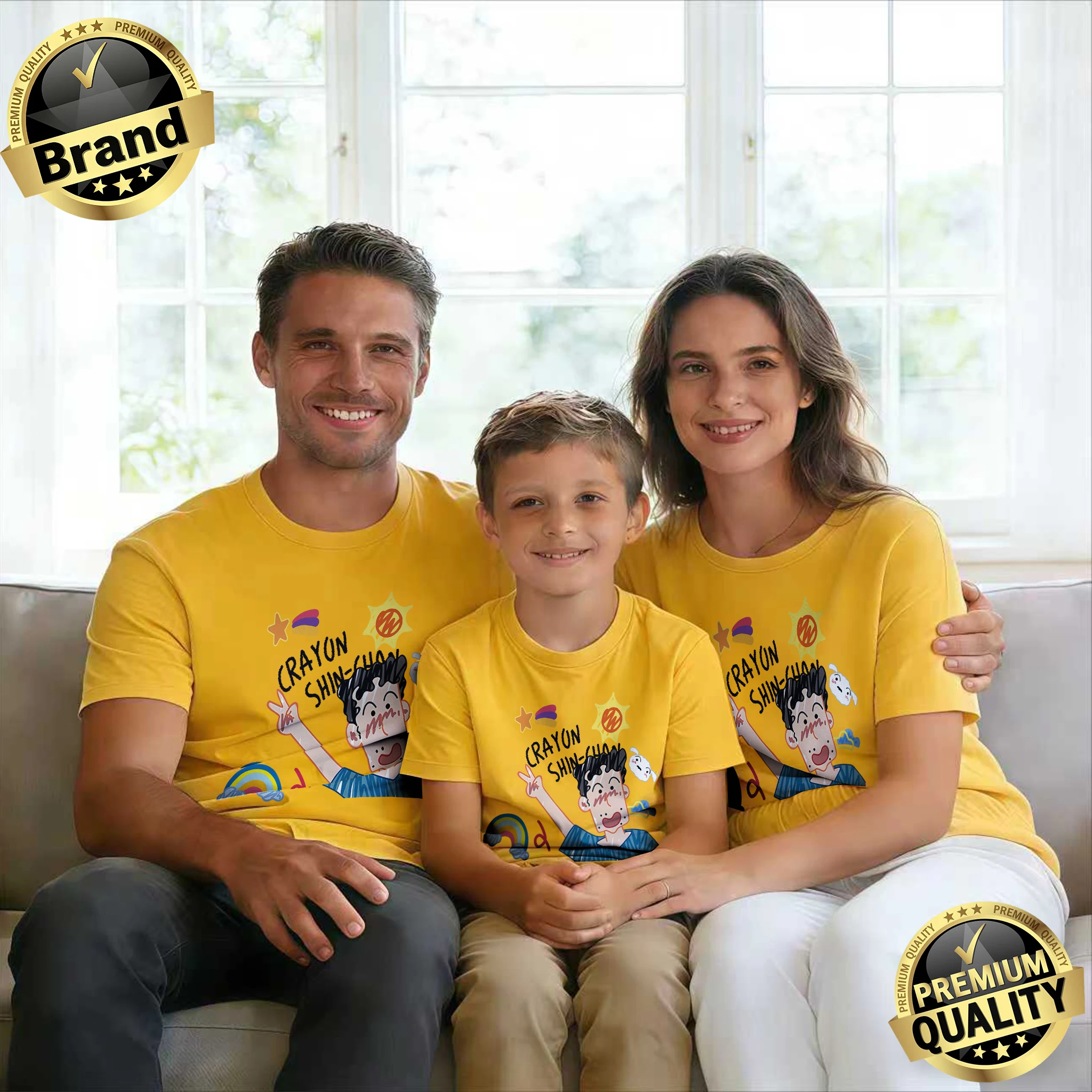 

Летняя детская футболка с принтом Crayon Shin-chan в стиле K-pop Y2K, повседневная футболка с мультяшным дизайном для детей, размеры 25-26