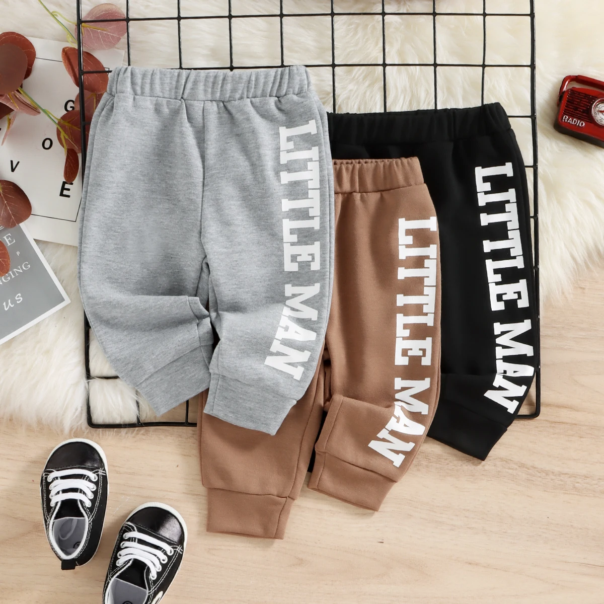 Patpat Baby Boy Letter Print lässige Jogging hose