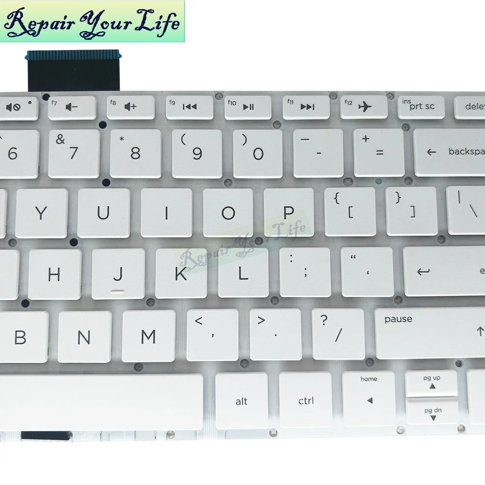 US Notebook Keyboard For HP Pavilion 11-K 11-U M1-U000 11-AB 11-k000 11-K100 11-K024TU 11-K052TU English White Keycaps HPM14K3