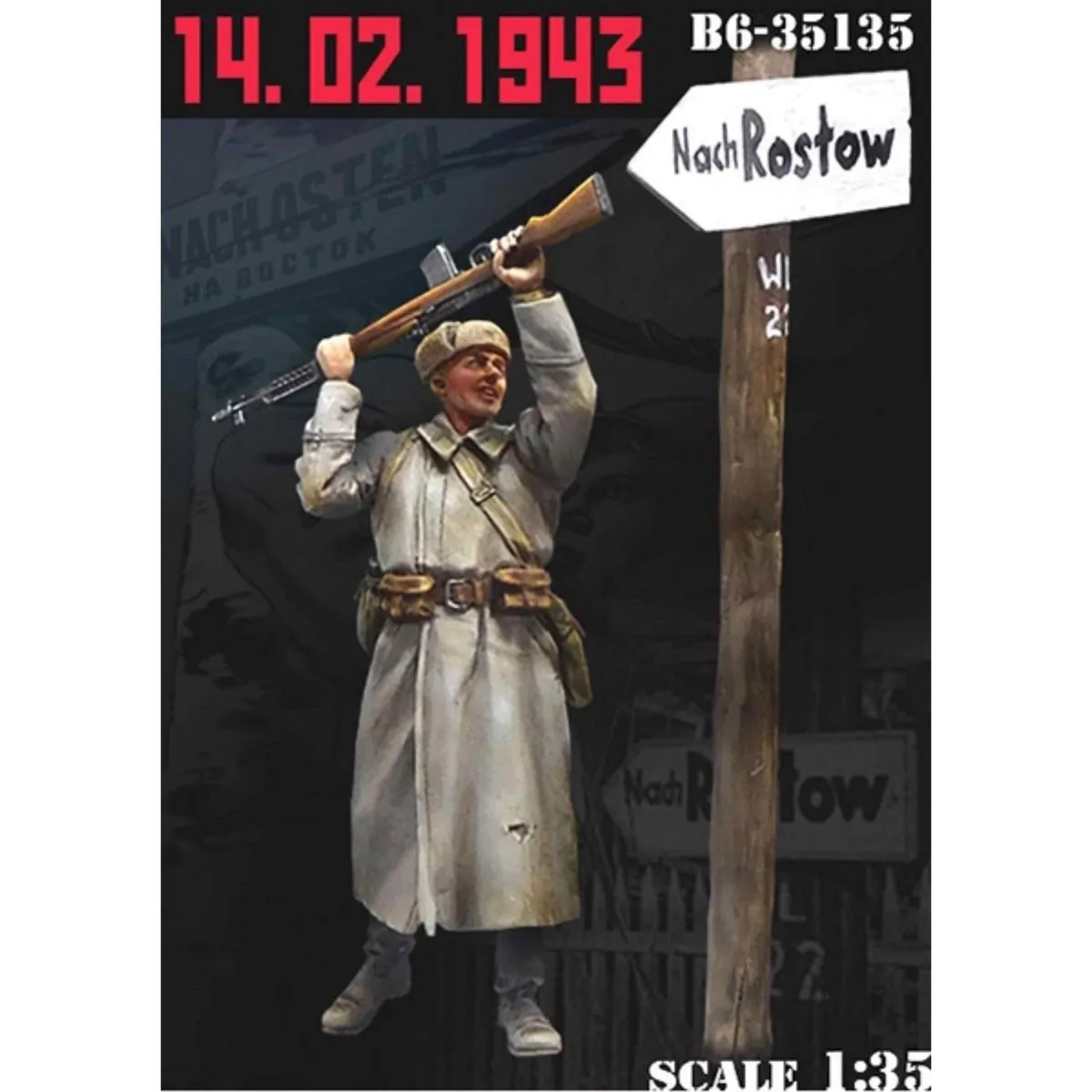 1/35 Scale Doll Resin Model Kit - Soviet Soldier - Unassembled and Unpainted - 1401R