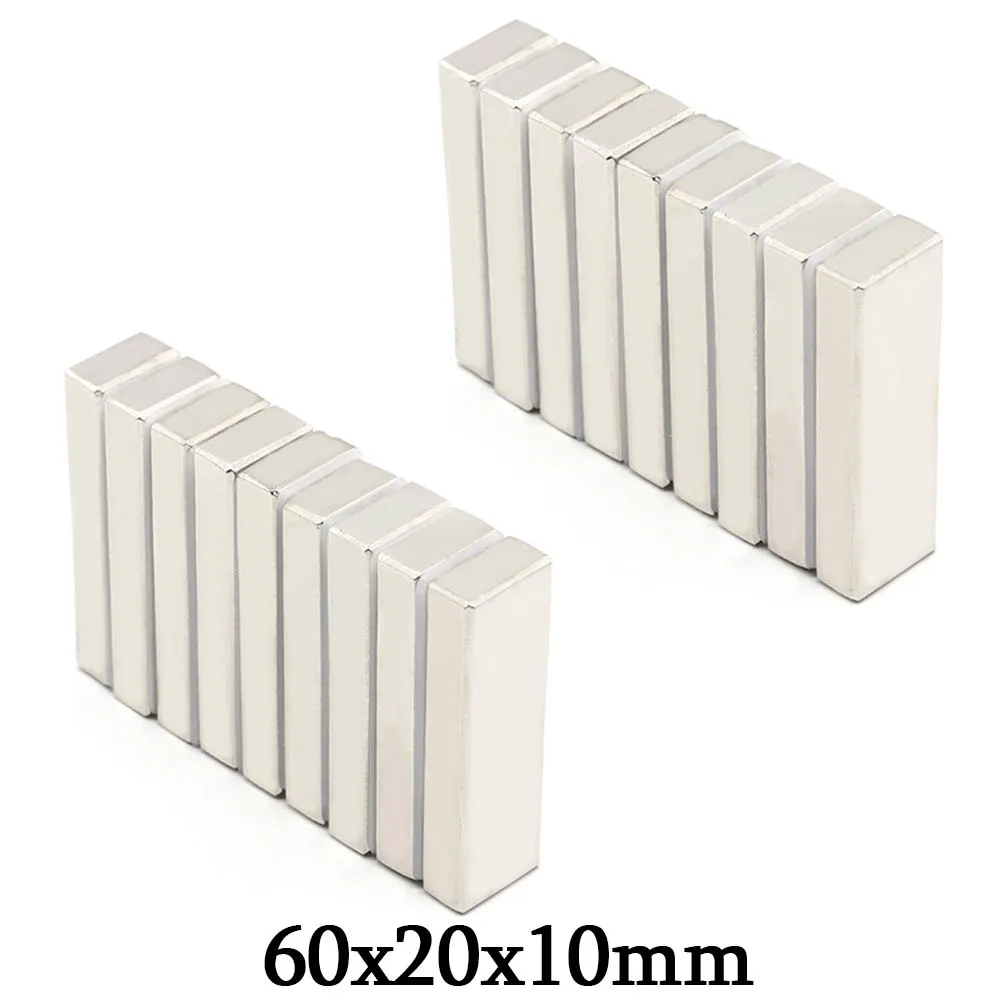 

60x20x10mm Super Strong Block Neodymium Magnet Powerful Magnets N35 small Permanent Magnetic NdfeB Refrigerator Magnet 60x20x10