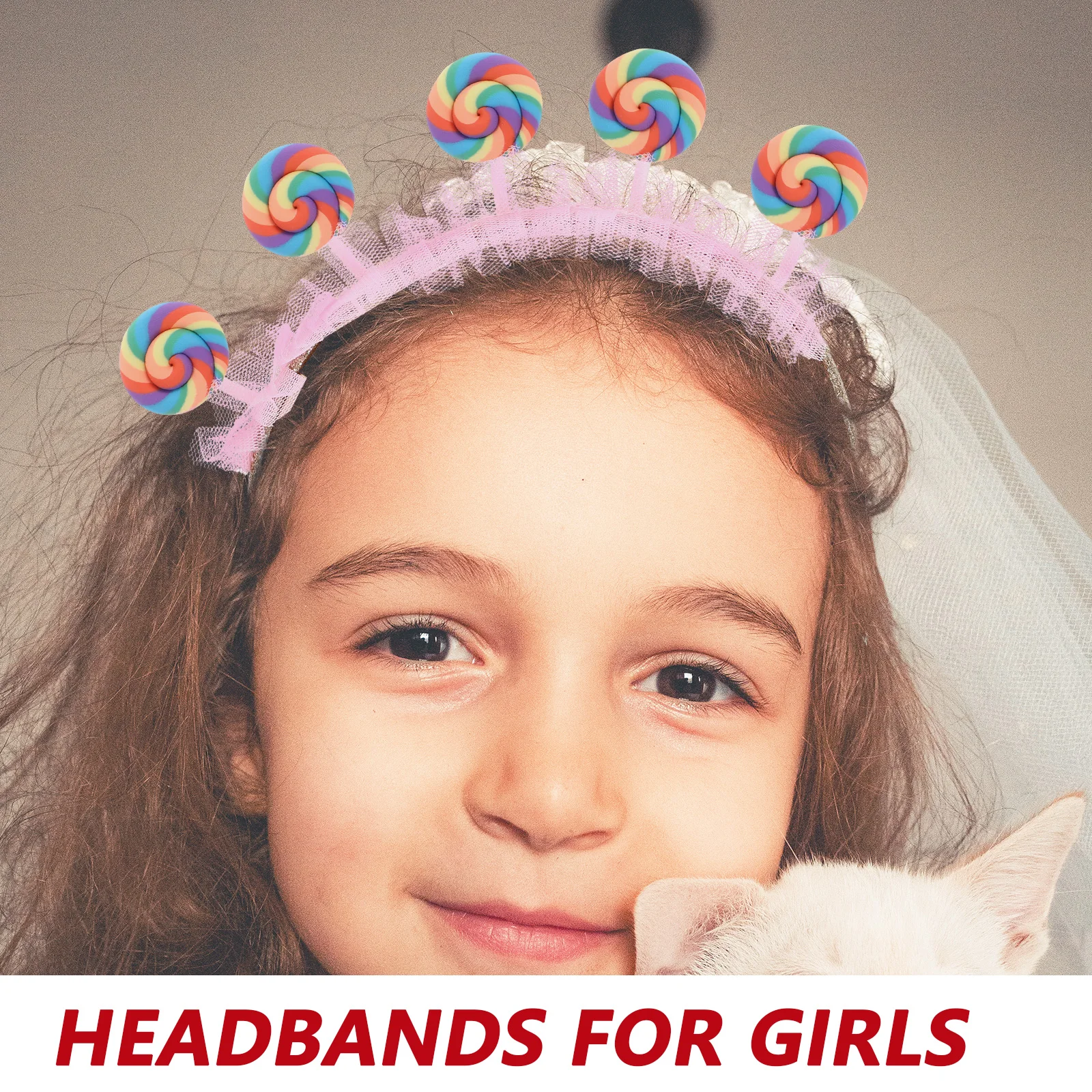 

Повязка на голову с леденцом, детская милая повязка на голову с леденцом, вечеринка по случаю дня рождения, повязка на голову с леденцом из мультфильма, Рождественский фестиваль, конфеты, укладка волос