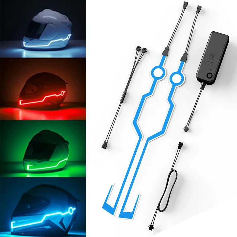 

Motorcycle Helmet Light Bar Cold Led Light Strip Riding Signal Light Strip Waterproof Flashing DIY Moto Helmet Cover Decor