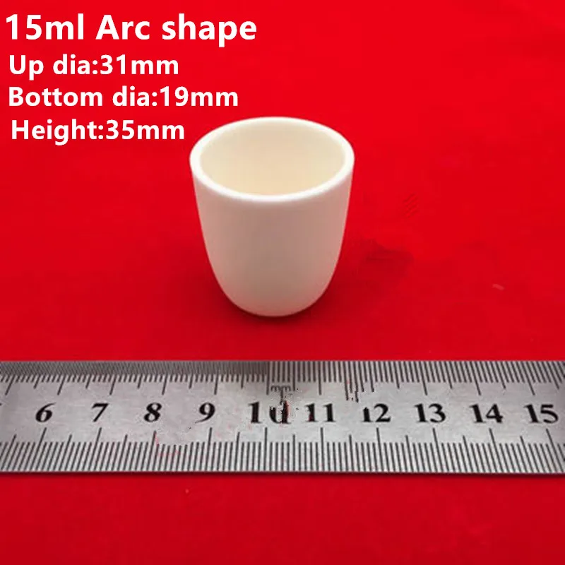 3ml/4ml /10 ml /15ml 99% pure alumina corundum crucible / Al2O3 ceramic crucible / Sintered crucible for melting arc-shaped