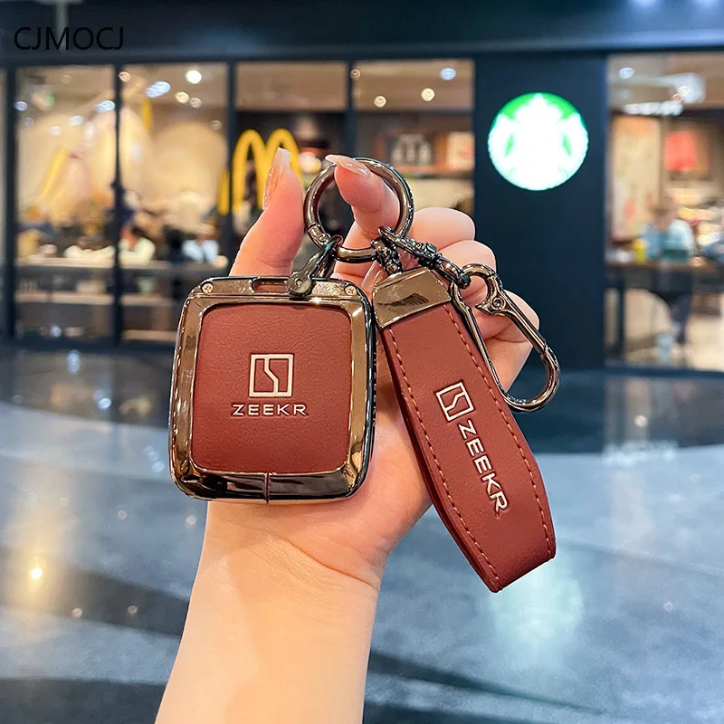 

Premium Zinc Alloy Key Cover Case for Zeekr 001 / 007 GT / 7X / 009X (2024) - Protective Key Fob Shell Keybag Keychain