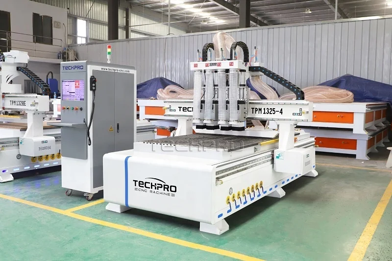 The Best Wood Engraving 1325 CNC Hine 4X8 Multi Process Head Cnc Router For Wooden Furniture Making