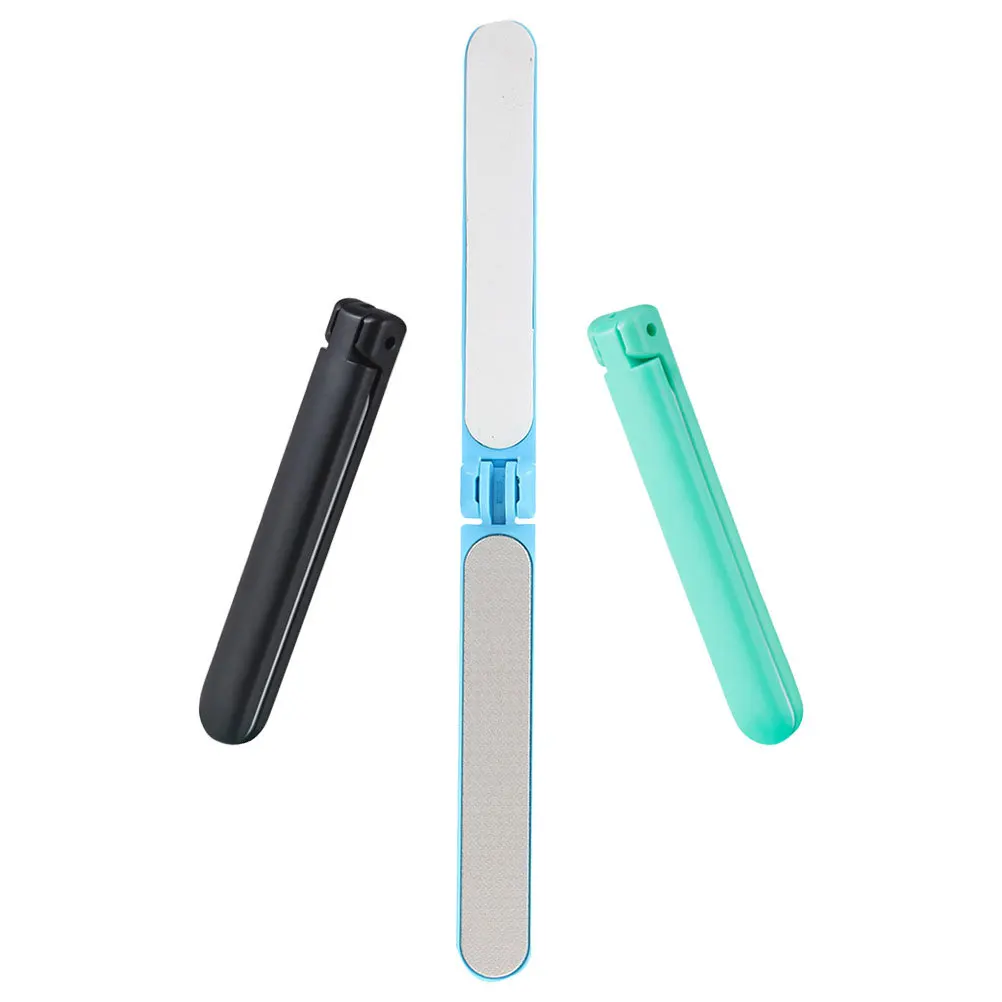 

3Pcs Double-Sided Folding Nail File Compact Nail Care Manicure Pedicure Portable Files for Natural Artificial Nails