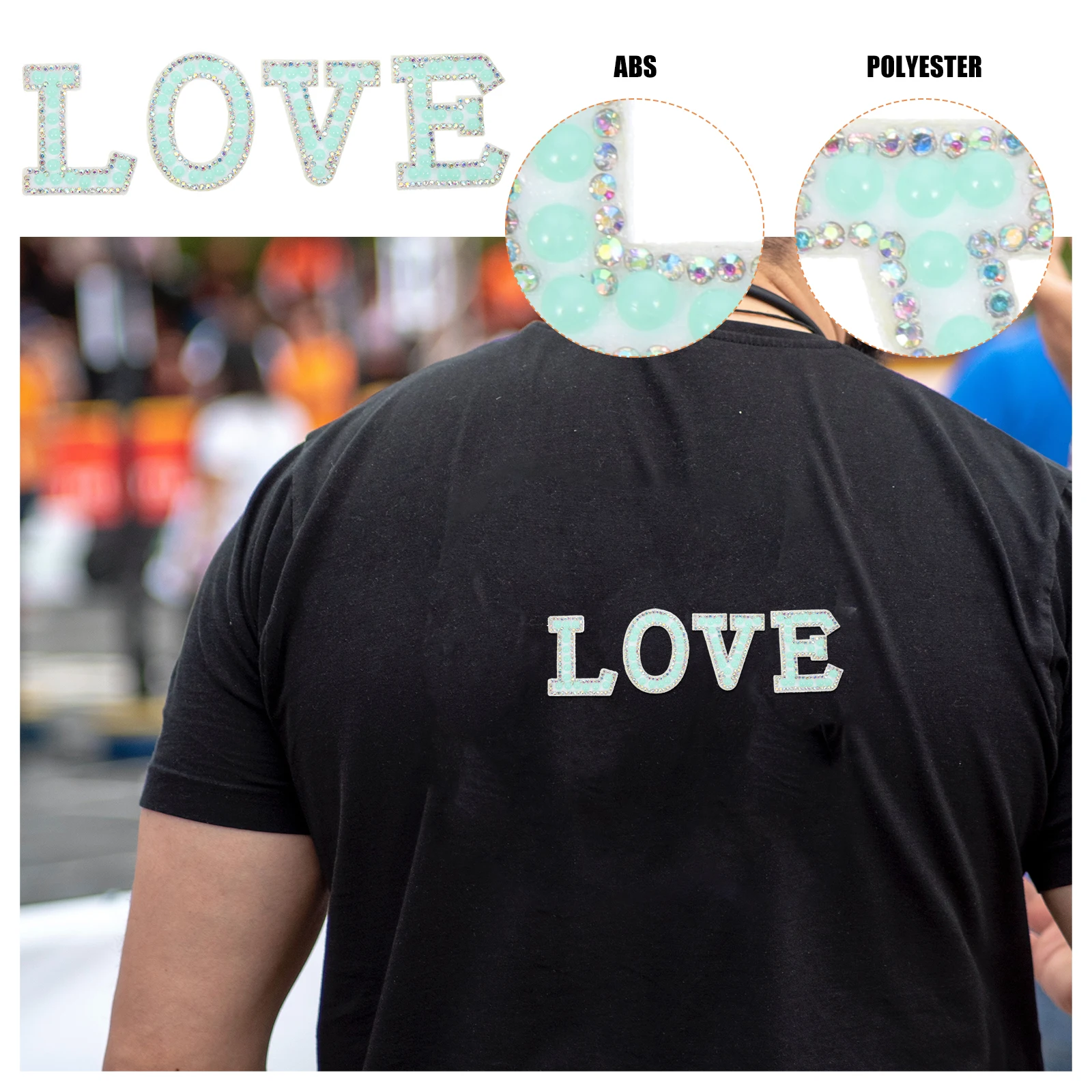 

26pcs Letter Fabric Patches Self Adhesive Cloth Stickers for Clothes Decorative English Alphabet Bling Sewing Repair Patch