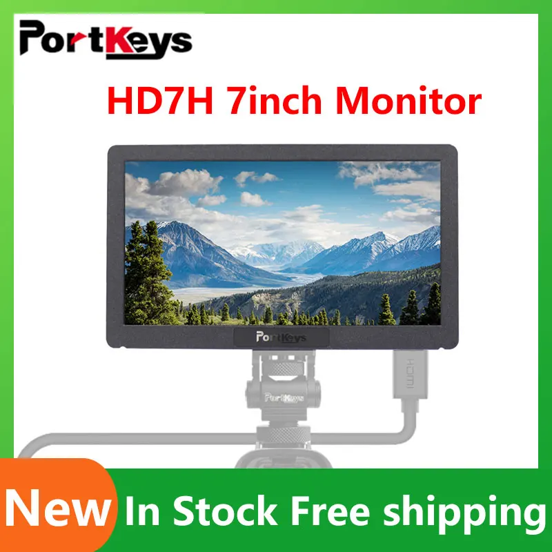 Portkeys HD7H 7inch Monitor 1000nits Brightness Light 1280X720 4K30p HD Input Camera Monitors For Cameras Video Photography