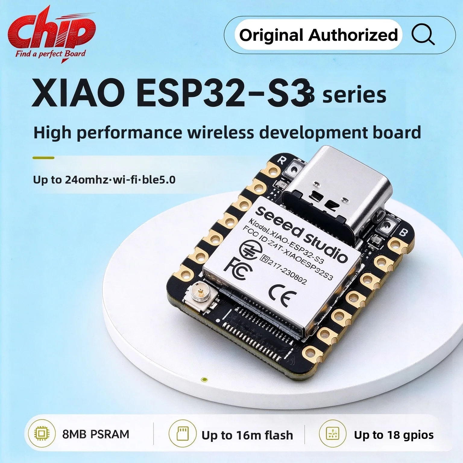 XIAO ESP32S3 / ESP32S3 Sense 2.4GHz WiFi BLE Mesh 5.0 8MB OV2640 Camera Sensor Module Board for Arduino for Seeeduino