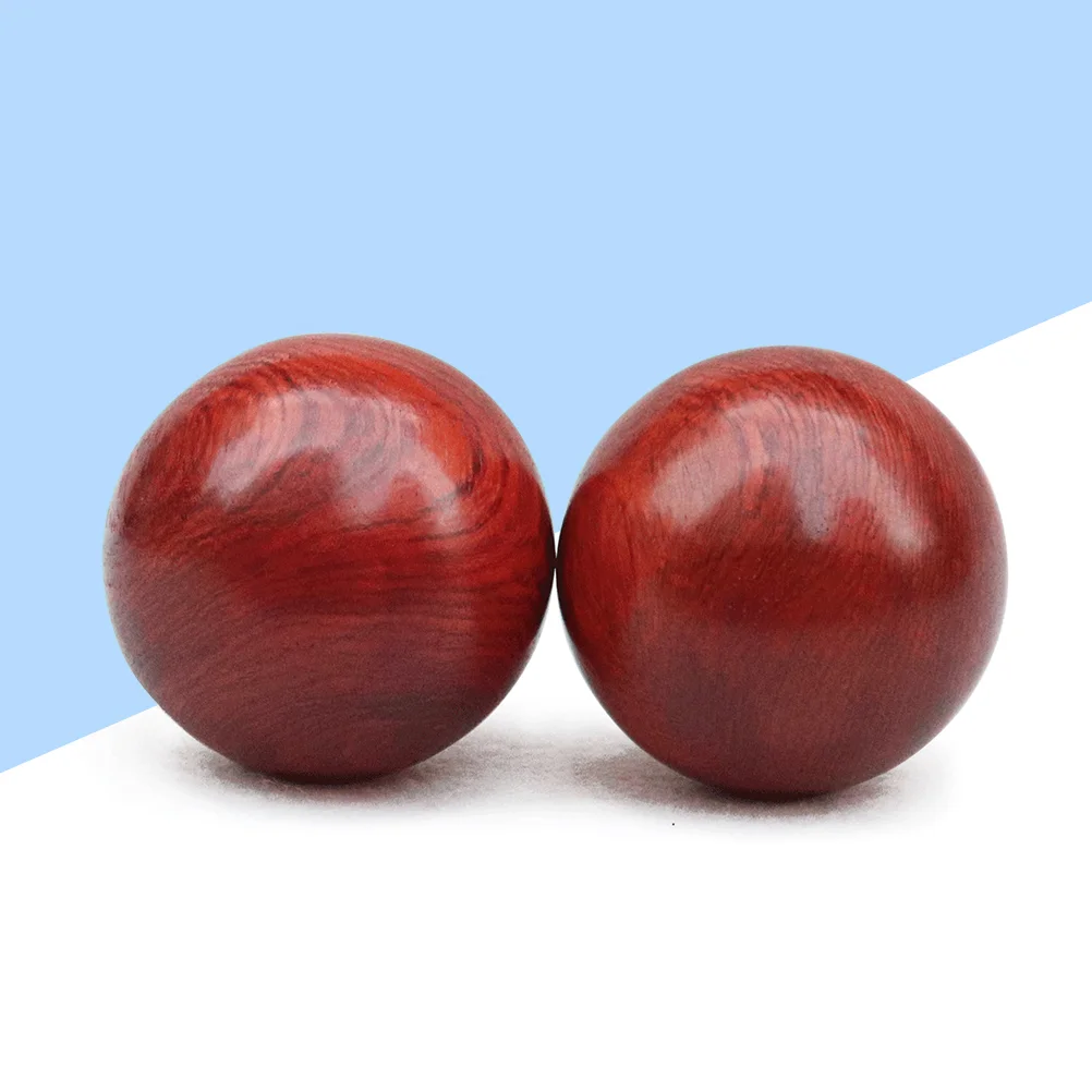 2 Pcs Massage Roll Massager Massages Foot Machine Hand Play Balls Exercise Stress Clasic Message Rosewood Wrist Miss