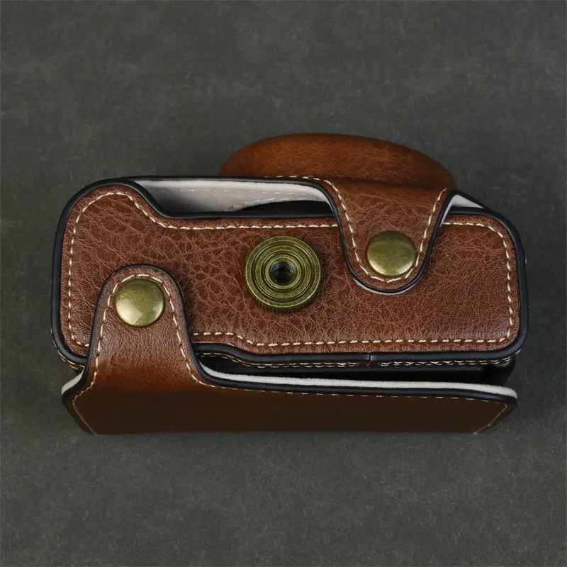

For Canon Powershot V1 Camera Bag Case Retro Base Protective Case Anti-fall Scratchproof Travel Storage Bags