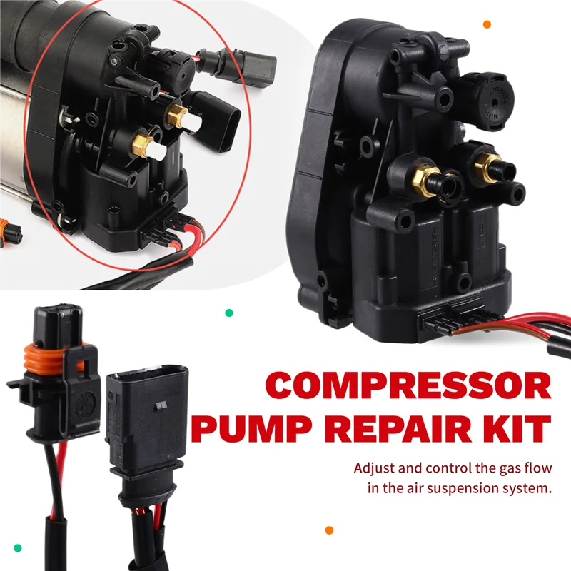 

ABXN-Air Suspension Compressor Pump Repair Kit Compressor Pump Valve Block Valve Block Forporsche Panamera