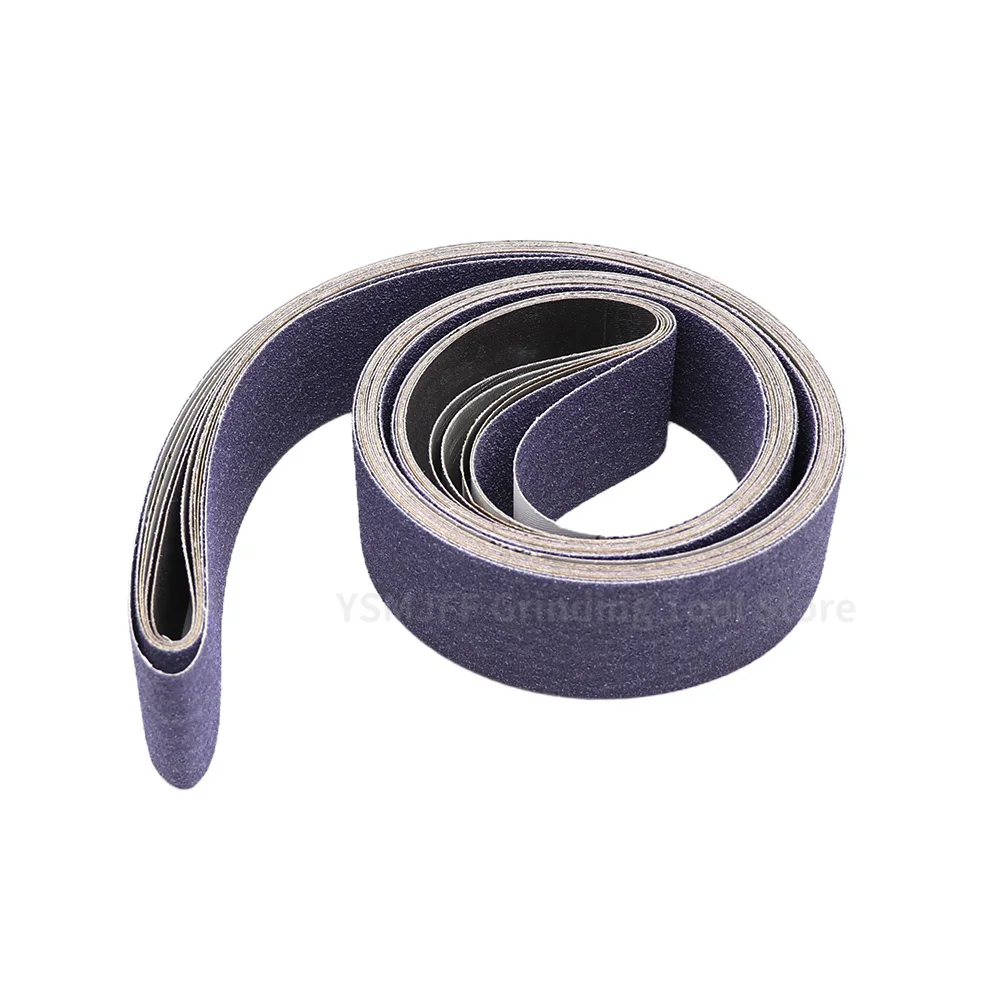 5PCS 2100*50mm Purple Sanding Belts 80-400 Grits Ceramic Alumina Sanding Belts for Metal Stainless Steel Polishing Sanding