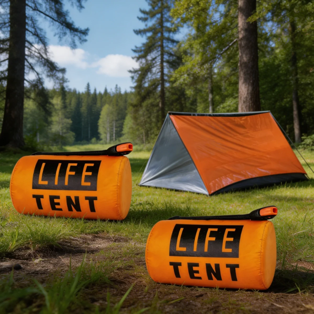 Reflective Thermal Survival Bivy Tent Mountaineering Hiking Emergency Safety Kit
