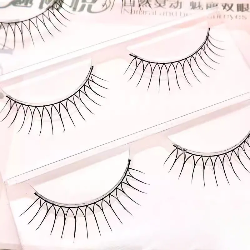 Koreanische U-förmige falsche Wimpern Mädchen Gruppe Manga handgemachte Wimpern wiederverwendbare tägliche nackte Make-up Wimpern Verlängerung schwarzes Band