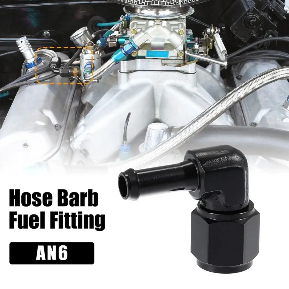 AN6 To 5/16 Inch 6AN Female Hose Barb Fitting Adapter AN6 To 3/8 Inch Aluminum Alloy 8MM Push on Barb Fitting Hose