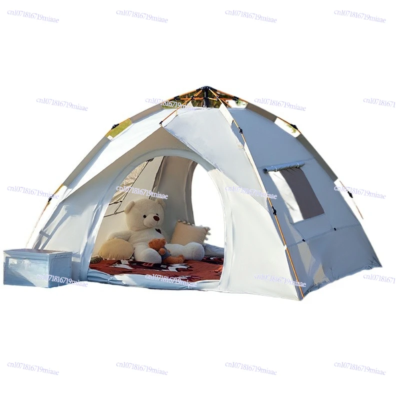 

Outdoor tent canopy vinyl camping, portable overnight camping automatic folding, wild rainproof