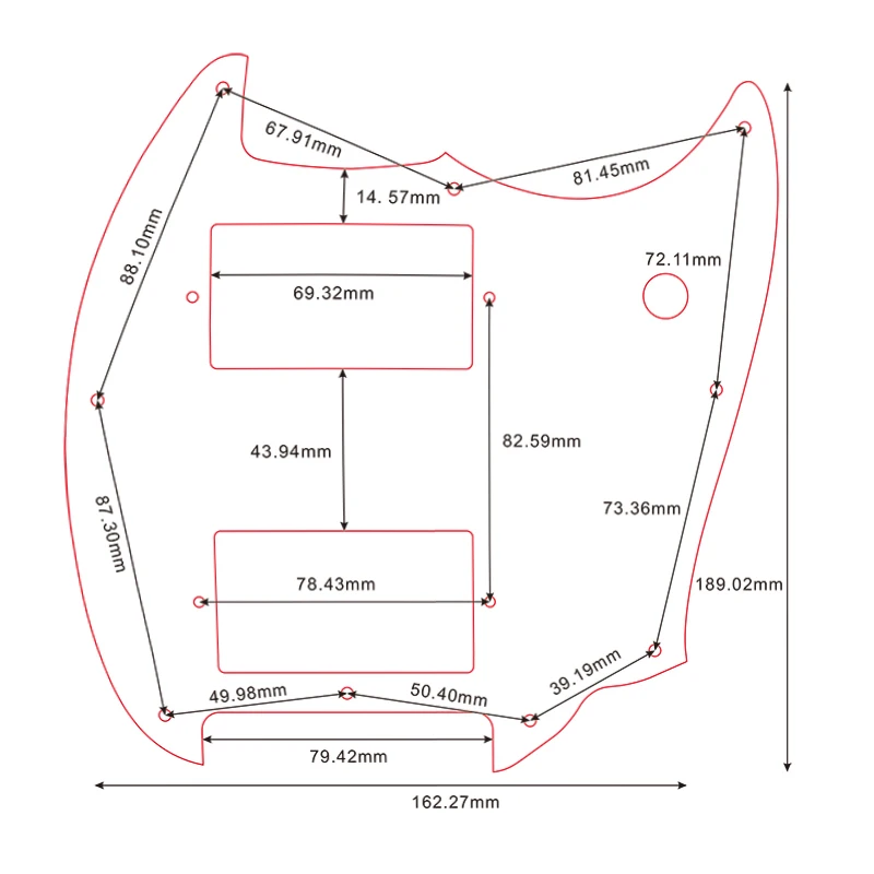 Xin Yue Guitar Parts For - Squier Bullet Mustang Whit PAF Humbucker Pickups Pickguard Guitar Multicolor Options