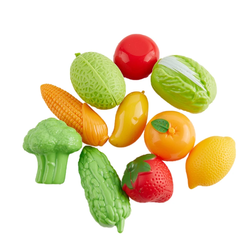 

{MAX-66} 10 шт. миниатюрных игрушечных фруктов и овощей для детей, аксессуары для кукольного домика, для ролевых игр