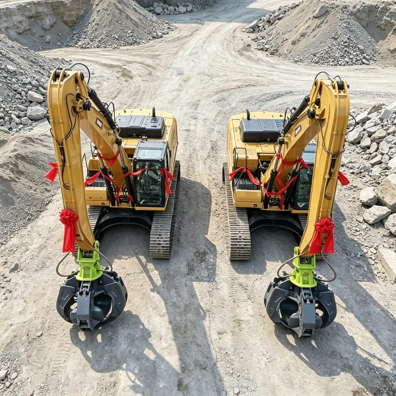 Robust 4-Tine Orange Peel Grapple, Efficient Scrap Iron Grab for Auto Recycling Plants Customized