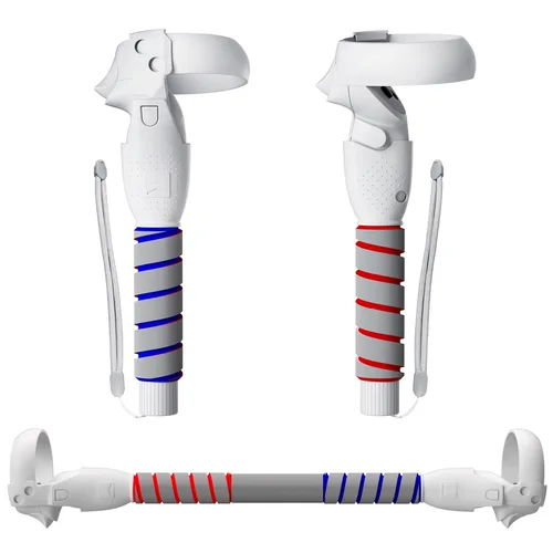 메타 오큘러스 퀘스트 2 용 컨트롤러 그립, 긴 팔 핸들, 야구 배드민턴 비트 세이버, VR 게임 향상 액세서리 