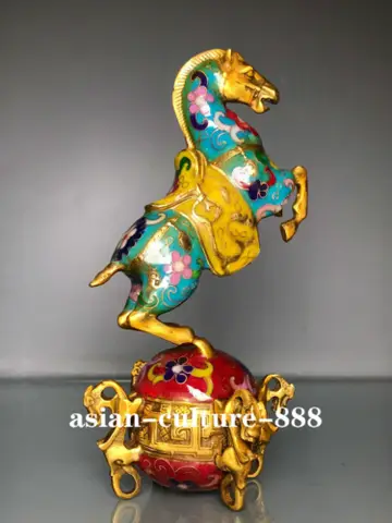 중국 청동 칠보 길트 스테이션, 야수 공 전쟁 말 말용 말 조각상, 9 & #034 Best5 중국 청동 칠보 길트 스테이션, 야수 공 전쟁 말 말용 말 조각상, 9 & #034 Best5
