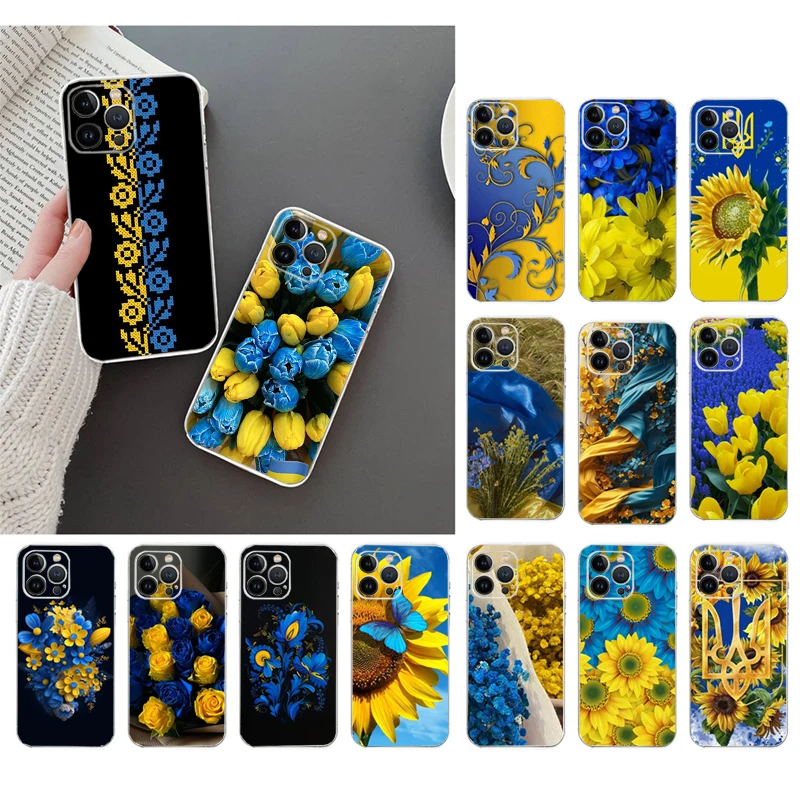 

Ukraine Flower Art Phone Case For iphone 16 15 14 Pro Max 16 15 14 13 12 Pro 15Plus iphone 11