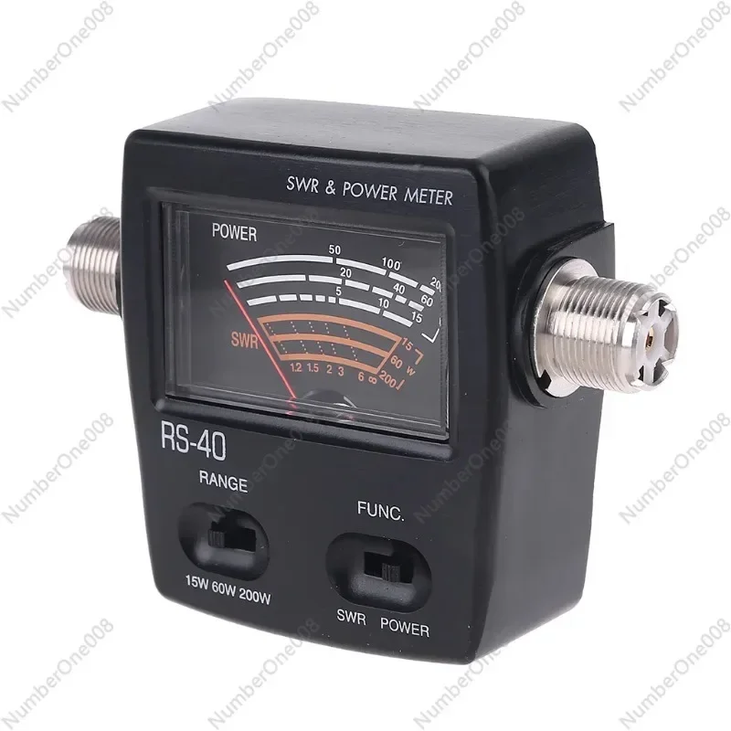 

NISSEI RS40 Power SWR Meter RS-Measurable Up to 200W Power Range with Adapter Connector 144/430mHz Walkie Talkie Accessories