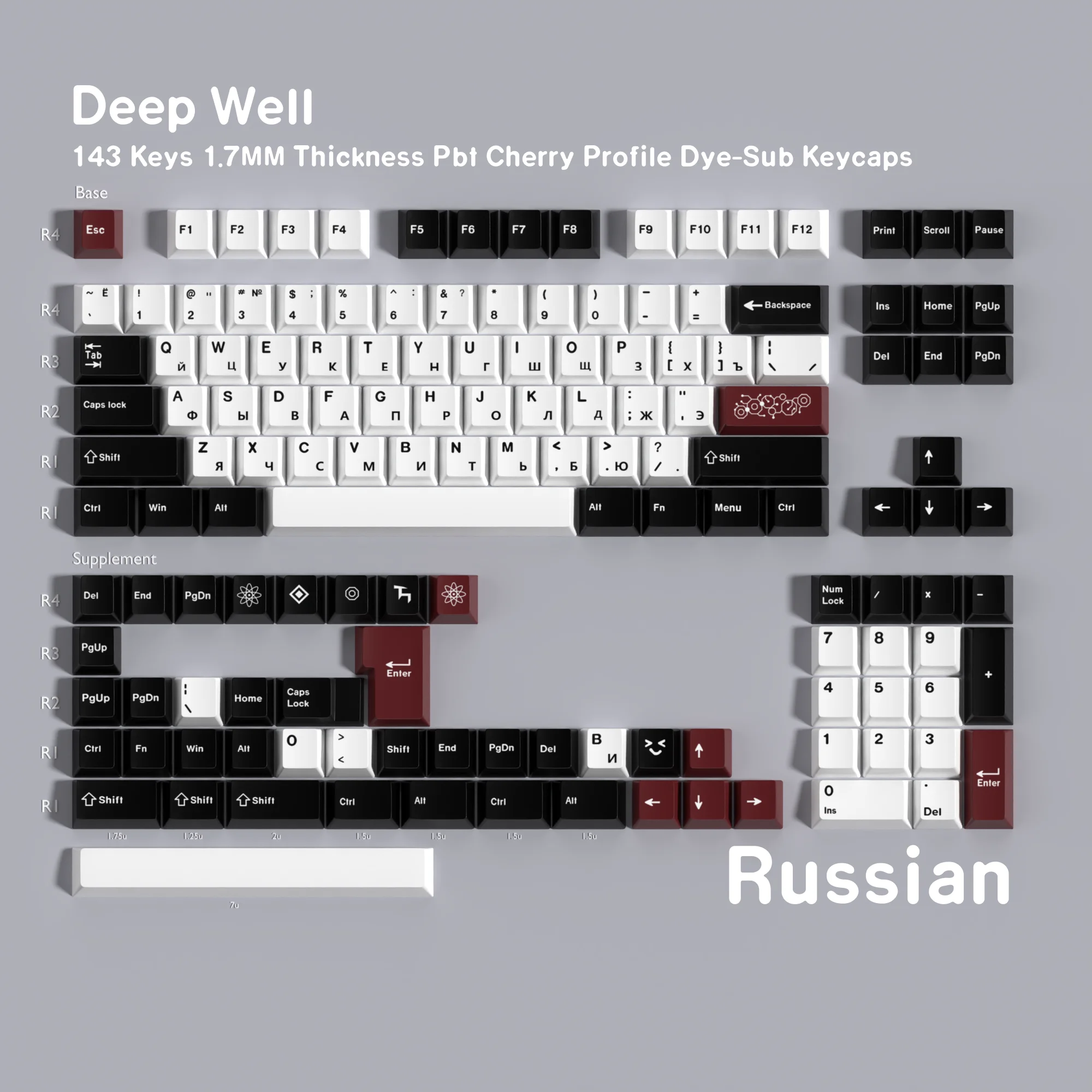 

Русские колпачки для клавиш PBT Dye Sub Cherry Profile Mx Switch Механическая клавиатура Колпачок для клавиш 143 клавиши на заказ DIY Cyrillic Русский