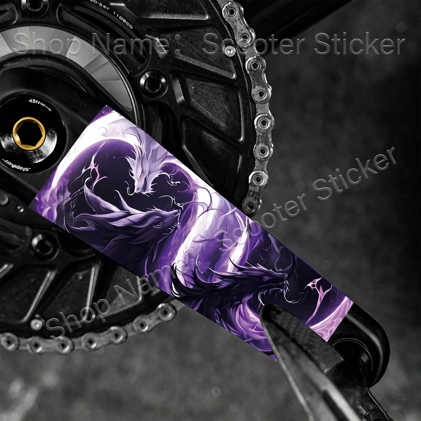 Mountain Biking You Yangs - 1 Set Purple & White Dragon