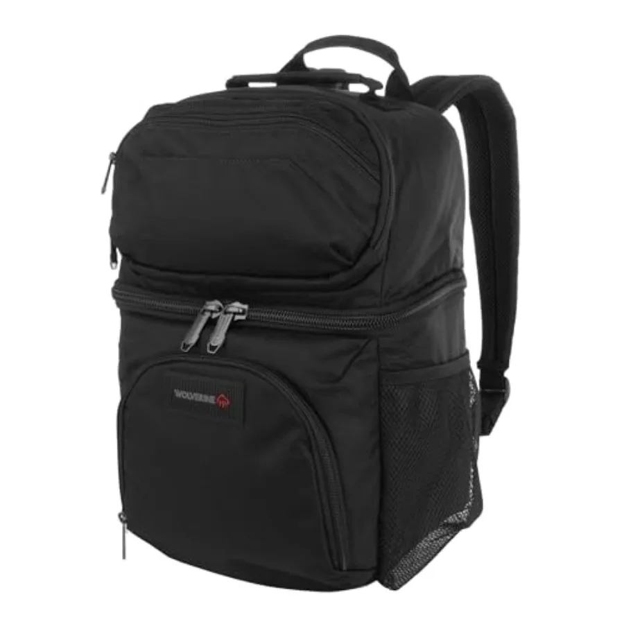 

36 Can Cooler Backpack with Durable Nailhead Nylon Dual Compartment Cooler and Dry Storage Padded Mesh Back Panel and Exterior