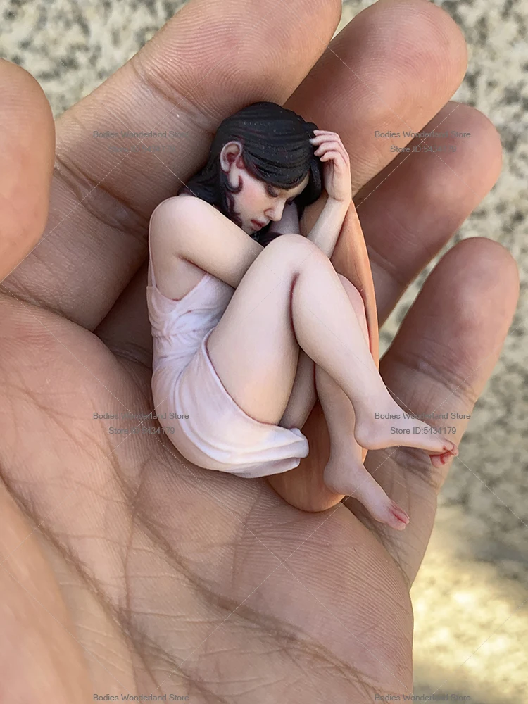 Figura de soldado femenino a escala 1/16, 1/18, pintura de simulación en miniatura, arte del cuerpo humano para chica, escultura de escritorio, colección de muñecos