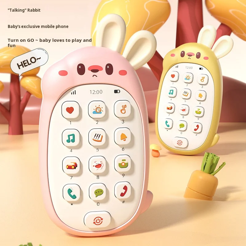 Kids Teether Simulation Mobile Phone Children Music Phone Toy Early Education Educational Story Machine For Gifts