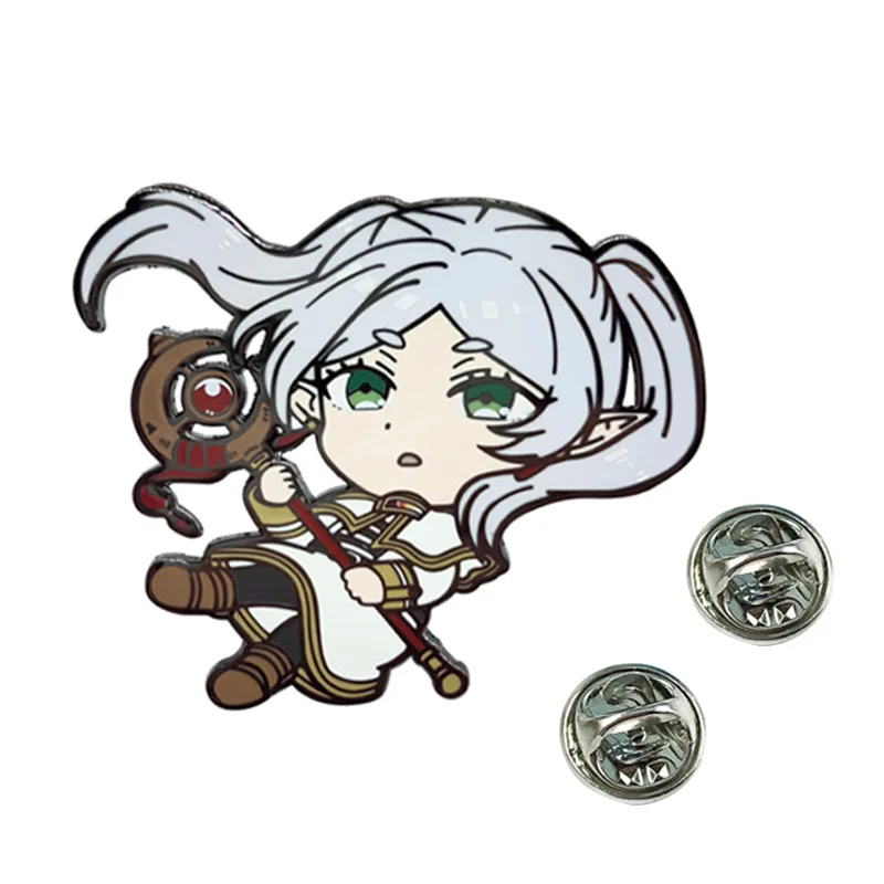 فريرين بيوند رحلة نهاية أنيمي شارة معدنية المينا دبابيس دبابيس لمحبي حقيبة الظهر سحر المجوهرات هدية #4