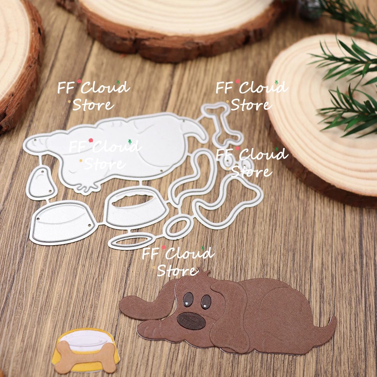 Dog Hip-hop Animal Greeting Card Scrapbook Paper Metal Knife Mold Manual Punch Stencil Handicraft Christmas 2024 new arrivals